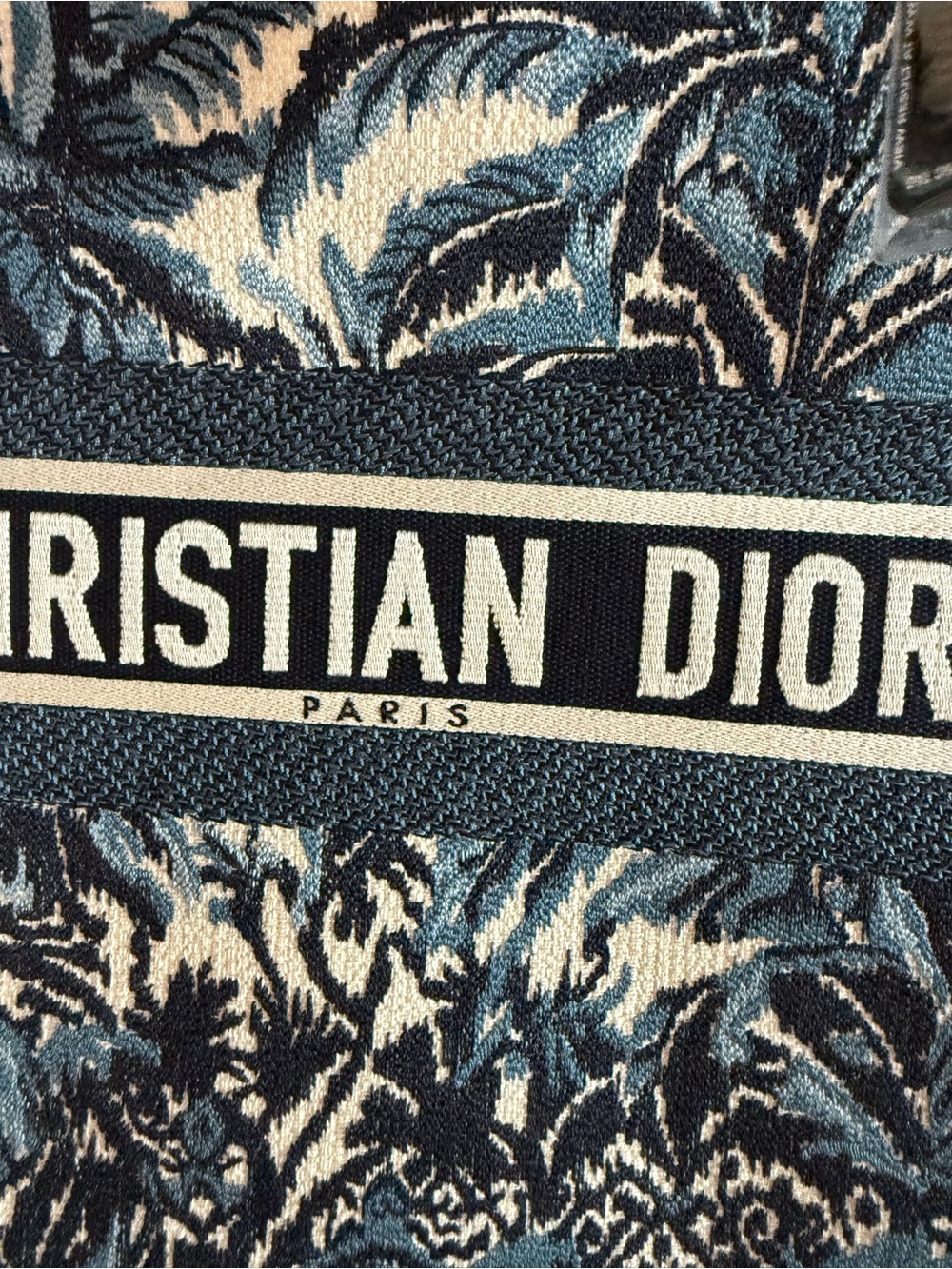 Dior Blue and White Toile Canvas Tote - Picture 9 of 10